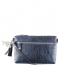 LouLou Essentiels Clutch Bag Vintage Croco dark blue